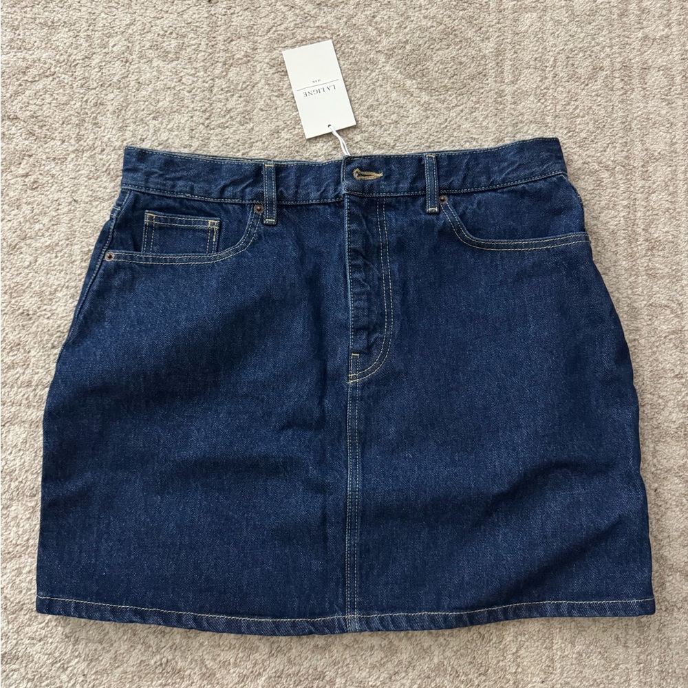 La Ligne Kate Denim Mini Skirt